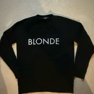 Brunette The Label Black 'Blonde' Crewneck Sweater